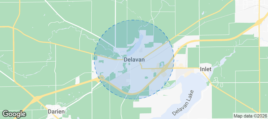 Delavan Airbnb map